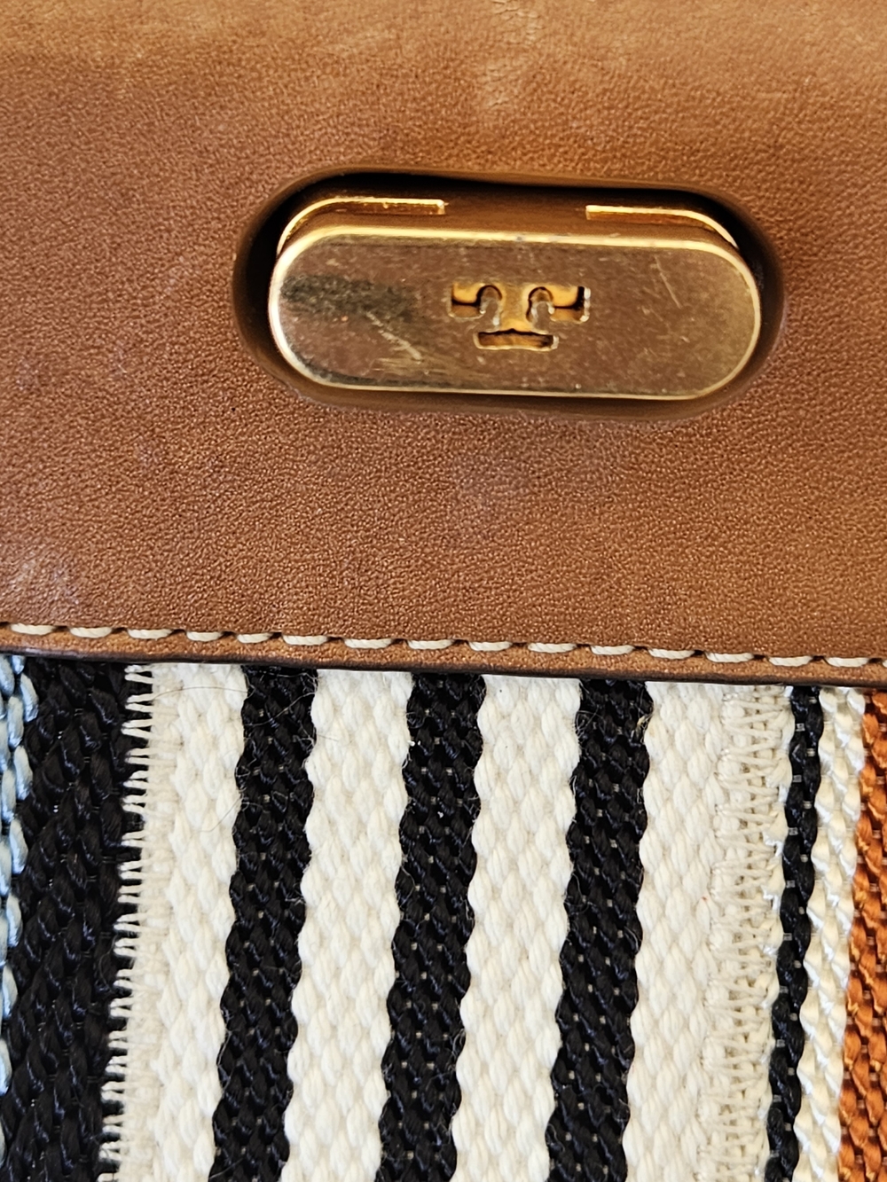 Tory Burch Lee Radziwill Patchwork Webbing Bag - Picture 8 of 12